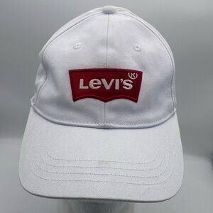 LEVI’S Levi’s Strauss & Co Unisex White Red Adjustable Cap Hat